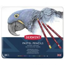 BOITE METAL 24 CRAYONS PASTEL DERWENT