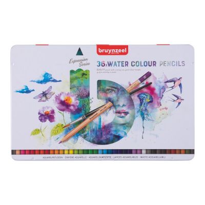 BOITE METAL 36 CRAYONS AQUARELLABLES BRUYNZEEL