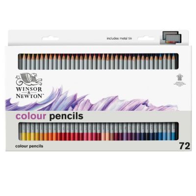 Bo�te m�tal 72 crayons de couleurs Winsor & Newton