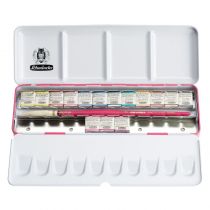 BOITE METAL AQUARELLE HORADAM PRETTY PINK 15 1/2 GODETS + 1 PINCEAU