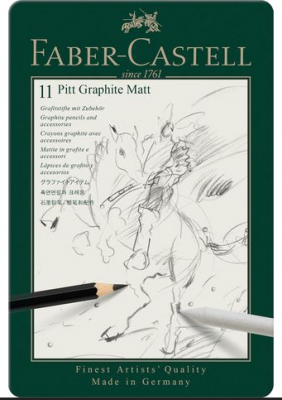 Boite M�tal Crayons graphite Pitt Graphite Matt 11 Pi�ces