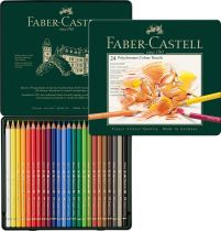 BOITE METAL DE 24 CRAYONS POLYCHROMOS FABER CASTELL