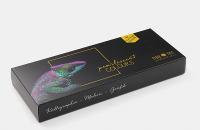 BOITE METAL DE 24 GODETS FINETEC NACRES