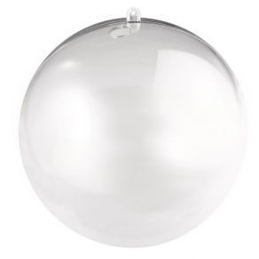 BOULE 10 CM CRISTAL 2 PARTIES