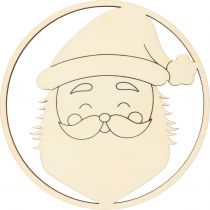 BOULE RELIEF BOIS PERE NOEL SANTA BABY