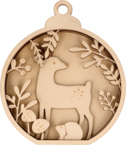 BOULE RELIEF CERF CHRISTMAS 