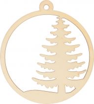 BOULE RELIEF EN BOIS RENARD HIVER ENCHANTE