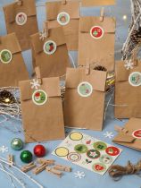 CALENDRIER DE L\'AVENT SACHETS KRAFT