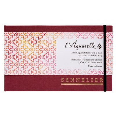 Carnet Papier Aquarelle MEEDEN - 20 Feuilles 100% Coton, 300 G/m², 26x18 Cm, Grain Fin, Sans Acide - Pour Aquarelle, Gouache, Encre