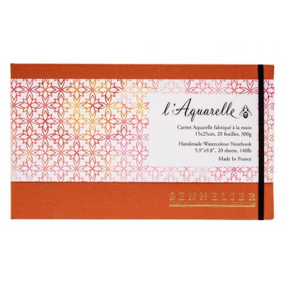 Carnet Aquarelle SENNELIER 15x25cm, 20 Feuilles, 300g, Grain Fin