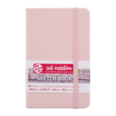 CARNET ESQUISSE ROSE 140G FEUILLES IVOIRE ART CREATION TALENS