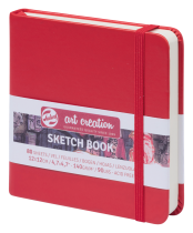 CARNET ESQUISSE ROUGE 140G FEUILLES IVOIRE ART CREATION TALENS 