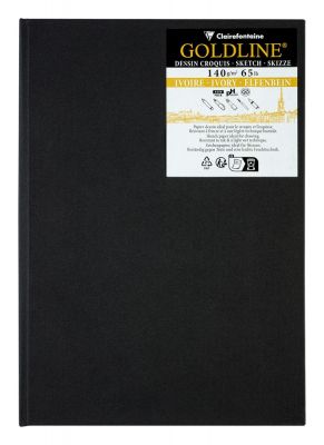 CARNET GOLDLINE CLAIREFONTAINE A5 COLL� 40F IVOIRE 140G PORTRAIT