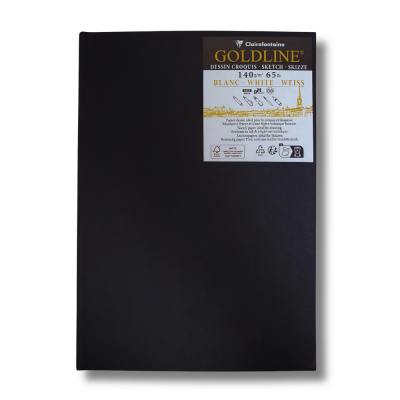 CARNET GOLDLINE CLAIREFONTAINE A5 COLL� 50F BLANC 140G PORTRAIT
