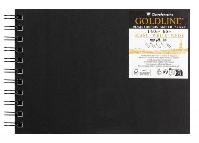 CARNET GOLDLINE CLAIREFONTAINE A5 SPIRAL� 50F BLANC 140G PAYSAGE