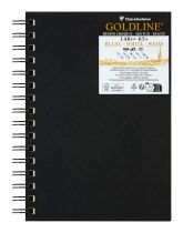 CARNET GOLDLINE CLAIREFONTAINE A5 SPIRAL&Eacute; 50F BLANC 140G PORTRAIT