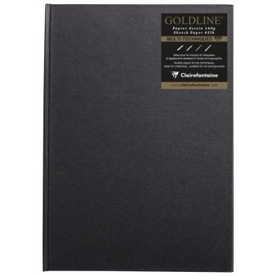 CARNET RIGIDE GOLDLINE 140G BLANC