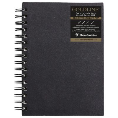 CARNET RIGIDE GOLDLINE 140G SPIRALE IVOIRE