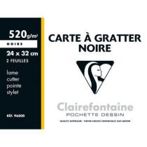 CARTE A GRATTER NOIRE 24X32 CM
