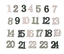 CHIFFRES CALENDRIER AVENT BOIS EUCALYPTUS