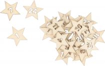 CHIFFRES DE L\'AVENT ETOILES EN BOIS