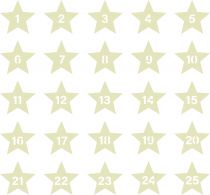 CHIFFRES DE L\'AVENT ETOILES EN BOIS