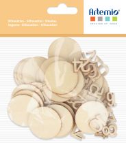 CHIFFRES DE L\'AVENT RONDS EN BOIS