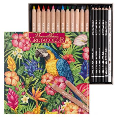 COFFRET � Creative Garden Collection - Color Rhapsody � 18 CRAYONS CRETACOLOR  