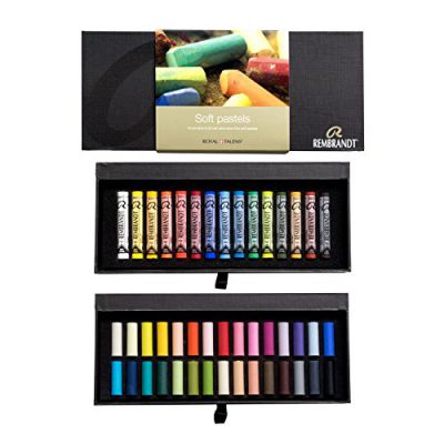 COFFRET 30 DEMI-PASTELS ET 15 PASTELS ENTIERS REMBRANDT