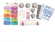 COFFRET BIJOUX FIMO CREOLES A PAMPILLES