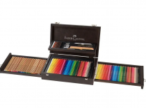 COFFRET BOIS COLLECTION BEAUX ARTS FABER CASTELL 