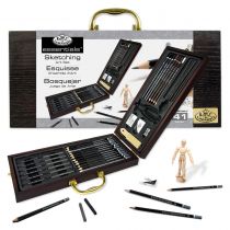 Coffret Bois croquis et esquisse - 41 pièces