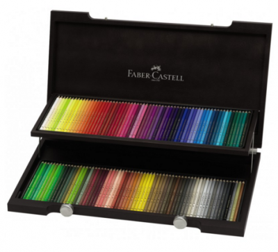 Coffret bois de 120 crayons polychromos - faber-castell