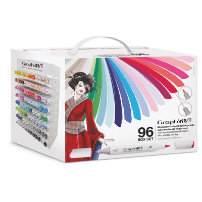 COFFRET CADEAU 96 MARQUEURS GRAPH\'IT BRUSH + MEUBLE