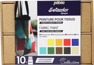 Peinture Setacolor pour tissus opaques Pébéo 45 ml - Ivoire