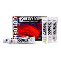 COFFRET DE 12 TUBES 22ML ACRYLIQUE GOLDEN HEAVY BODY + 1 MEDIUM 59ML