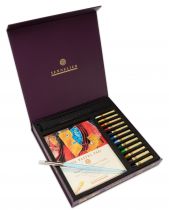 COFFRET MAGN&Eacute;TIQUE 12 PASTELS A L\'HUILE + ACCESSOIRES