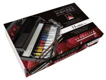 COFFRET NOIR 13 TUBES ACRYLIQUE EXTRA-FINE 60ML SENNELIER