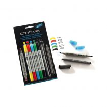 COPIC CIAO 5 + 1 Fine Liner 0.3 Couleurs Intenses