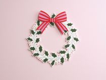 COURONNE BOIS NOEL SANTA BABY
