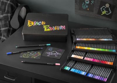Boîte de 36 Crayons de couleur Faber-Castell Black Edition - Crayon de  couleur - Achat & prix