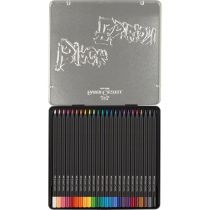 CRAYONS COULEURS BLACK EDITION BOITE METALLIQUE X 24 FABER CASTELL