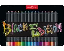 CRAYONS COULEURS BLACK EDITION BOITE METALLIQUE X 36 FABER CASTELL