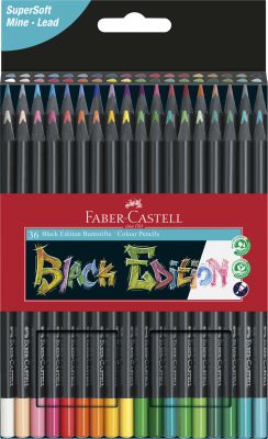 CRAYONS COULEURS BLACK EDITION X 36 FABER CASTELL