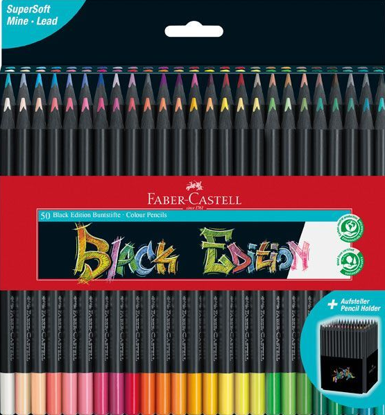 Crayons de couleur Black Edition 50x