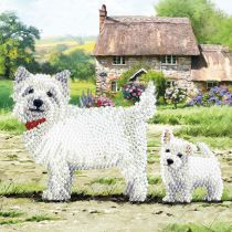 CRYSTAL ART KIT CARTE A DIAMANTER 18X18CM WESTIES