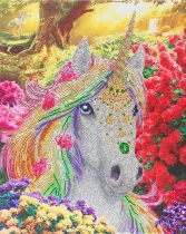 CRYSTAL ART KIT Tableau à diamanter 40x50 Licorne