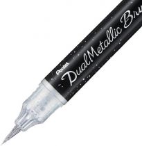 DUAL METALLIC BRUSH SILVER PENTEL ARTS