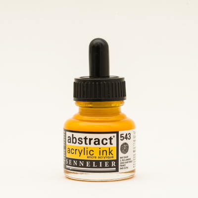 ENCRE ACRYLIQUE ABSTRACT 30ML TON JAUNE DE CADMIUM FONC�