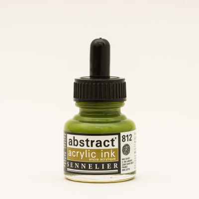 ENCRE ACRYLIQUE ABSTRACT 30ML VERT JAUNE OLIVE